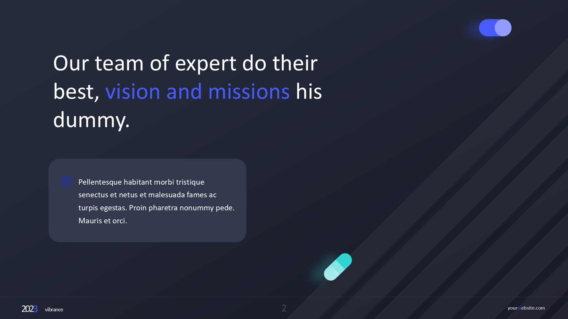 Vision Mission Dark slide 2